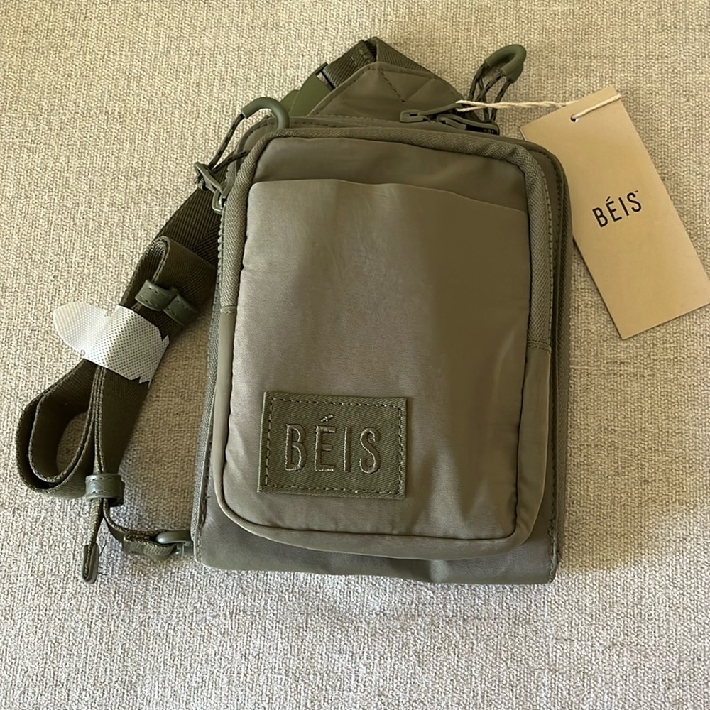 NWT BEIS Sling Bag in Olive